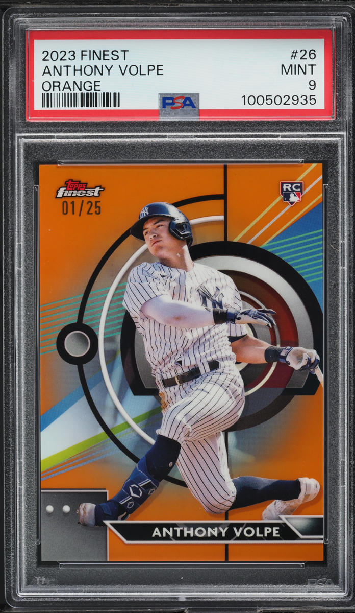 2023 Finest Orange Anthony Volpe ROOKIE 1/25 #26 PSA 9 MINT