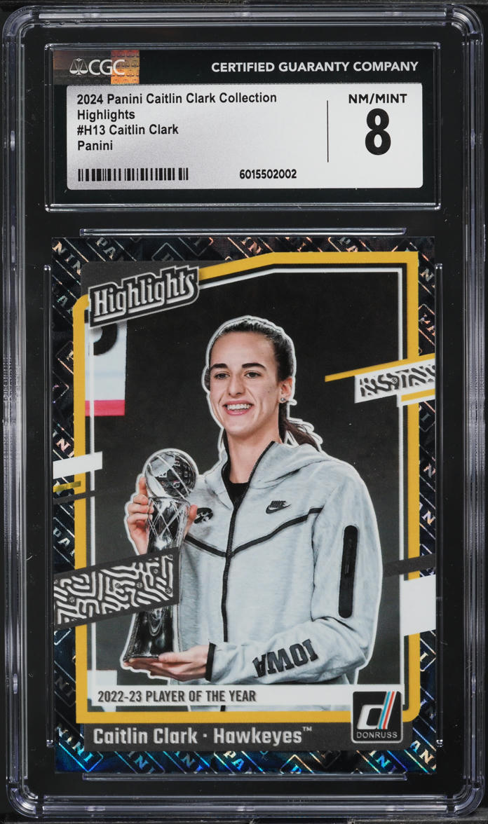 2024 Panini  Collection Highlights Caitlin Clark ROOKIE #H13 CGC 8 NM-MT