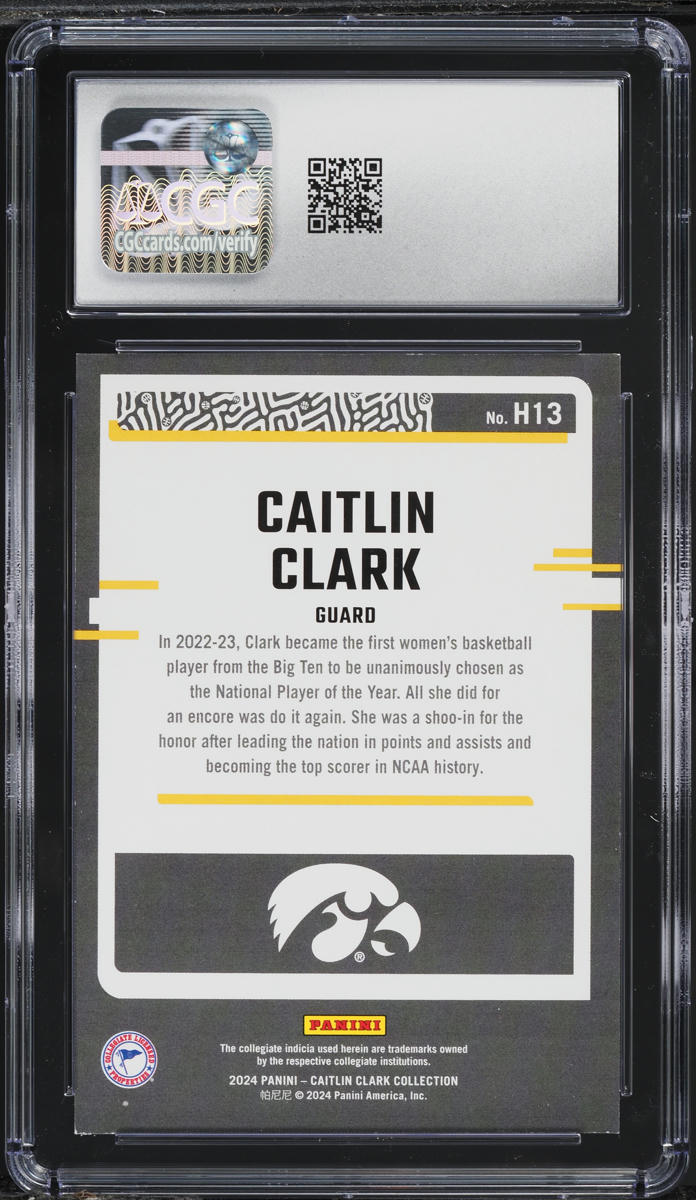 2024 Panini  Collection Highlights Caitlin Clark ROOKIE #H13 CGC 8 NM-MT