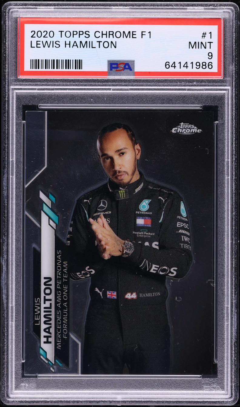2020 Topps Chrome Formula 1 F1 Lewis Hamilton #1 PSA 9 MINT