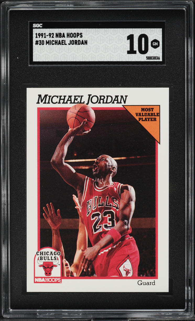 1991 Hoops Michael Jordan #30 SGC 10 GEM MINT