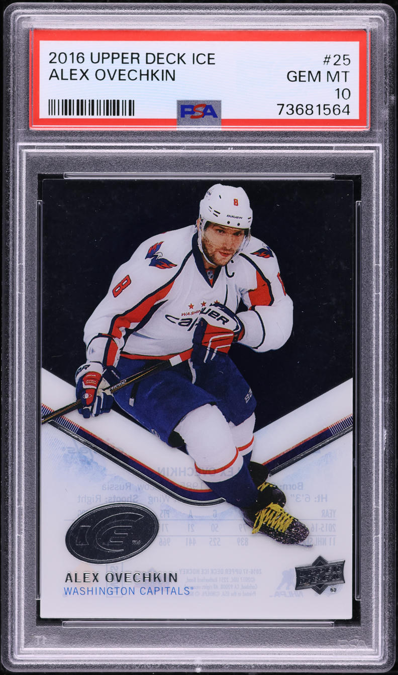 2016 Upper Deck Ice Alexander Ovechkin #25 PSA 10 GEM MINT