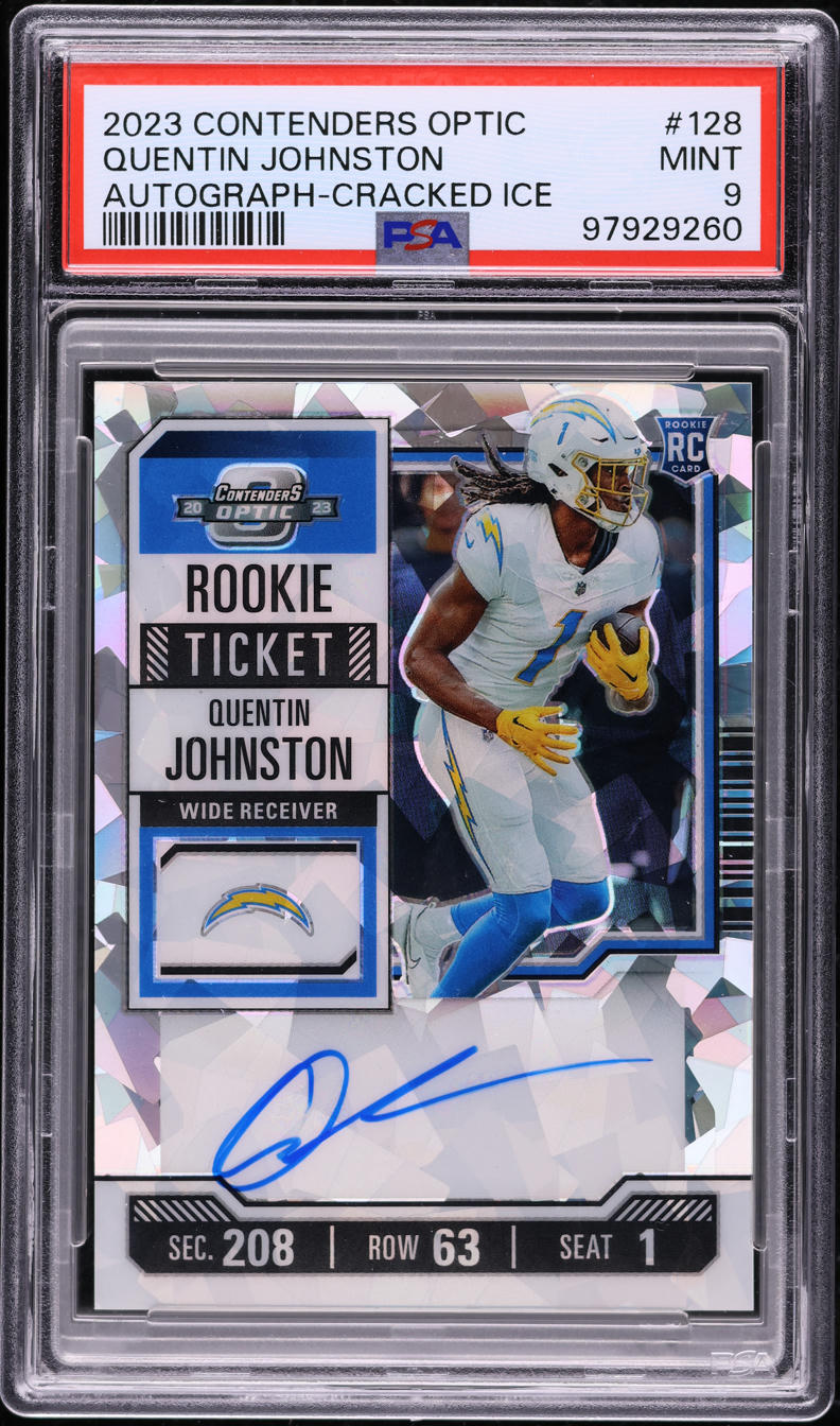 2023 Panini Contenders Optic Cracked Ice Quentin Johnston RC AUTO