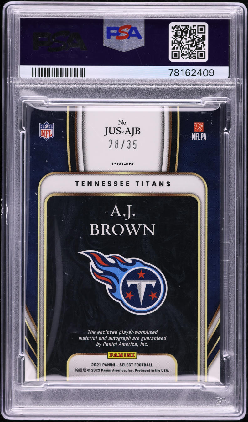 2021 Select Jumbo Prizm Copper A.J. Brown PATCH AUTO /35 #JUSAJB