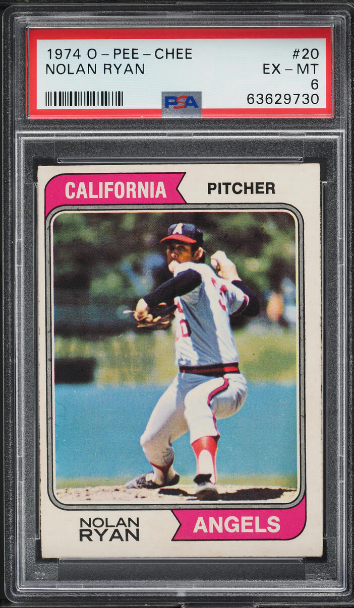 1974 O-Pee-Chee Nolan Ryan #20 PSA 6 EXMT