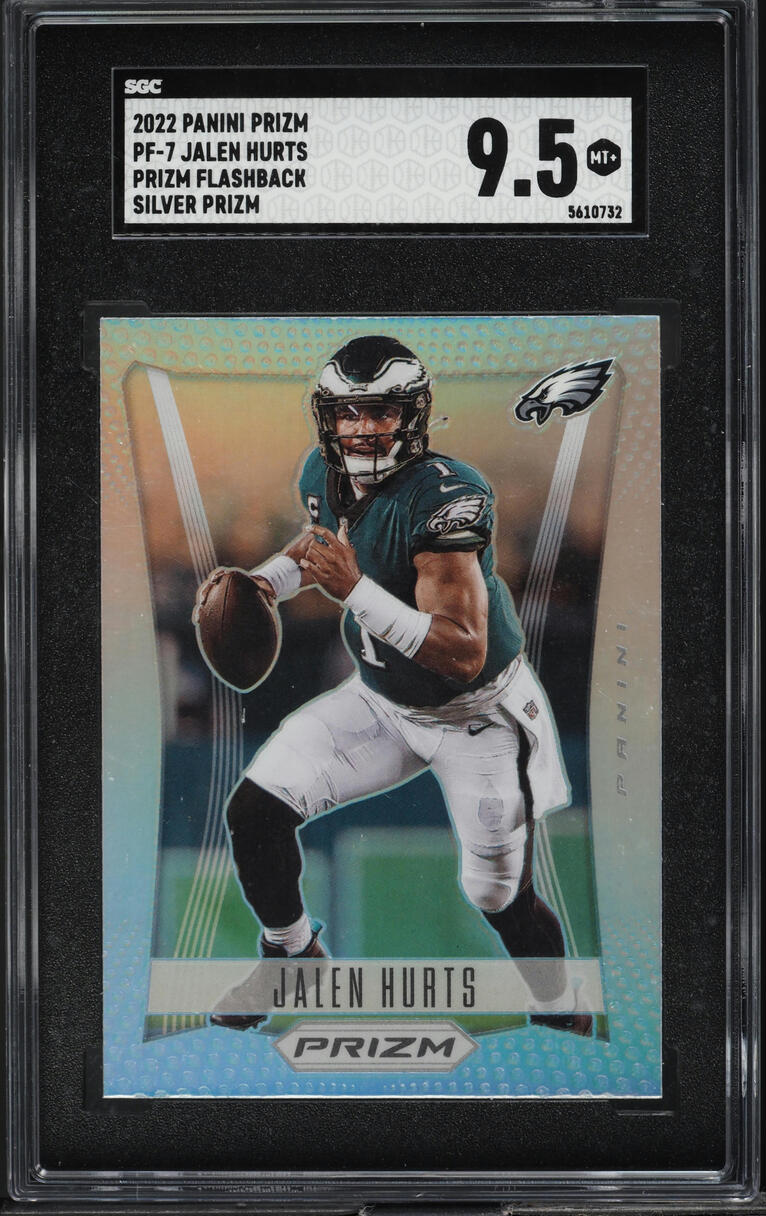 2022 Panini Prizm Flashback Silver Jalen Hurts #PF-7 SGC 9.5 MINT+