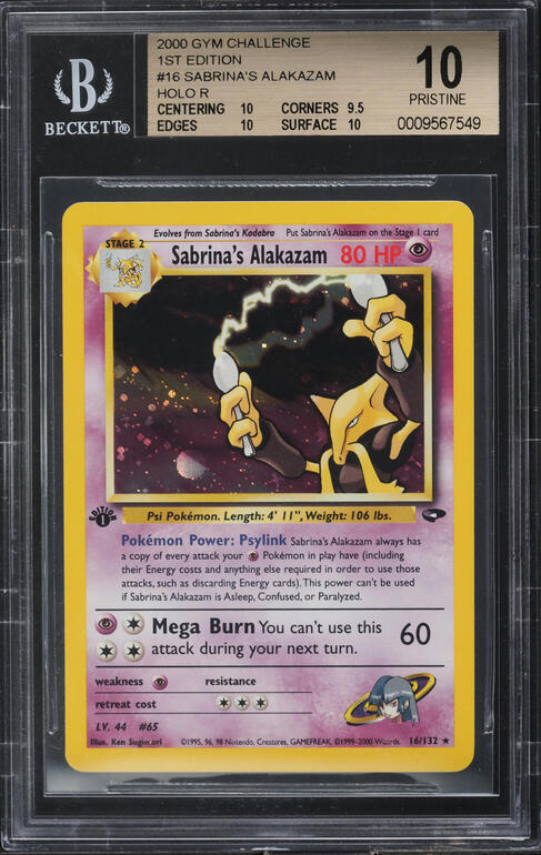 1999 alakazam pokemon card value 1999 Holo Alakazam Pokémon Base Set PSA 6 – Kollector's Nest main image 0