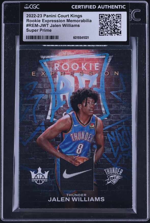 2022 Panini Court Kings Super Prime Jalen Williams ROOKIE PATCH 1