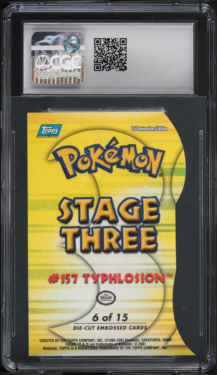 2001 Topps Pokemon Johto Series 1 Die-Cut Typhlosion #6 CGC 9 MINT on  Fanatics Collect