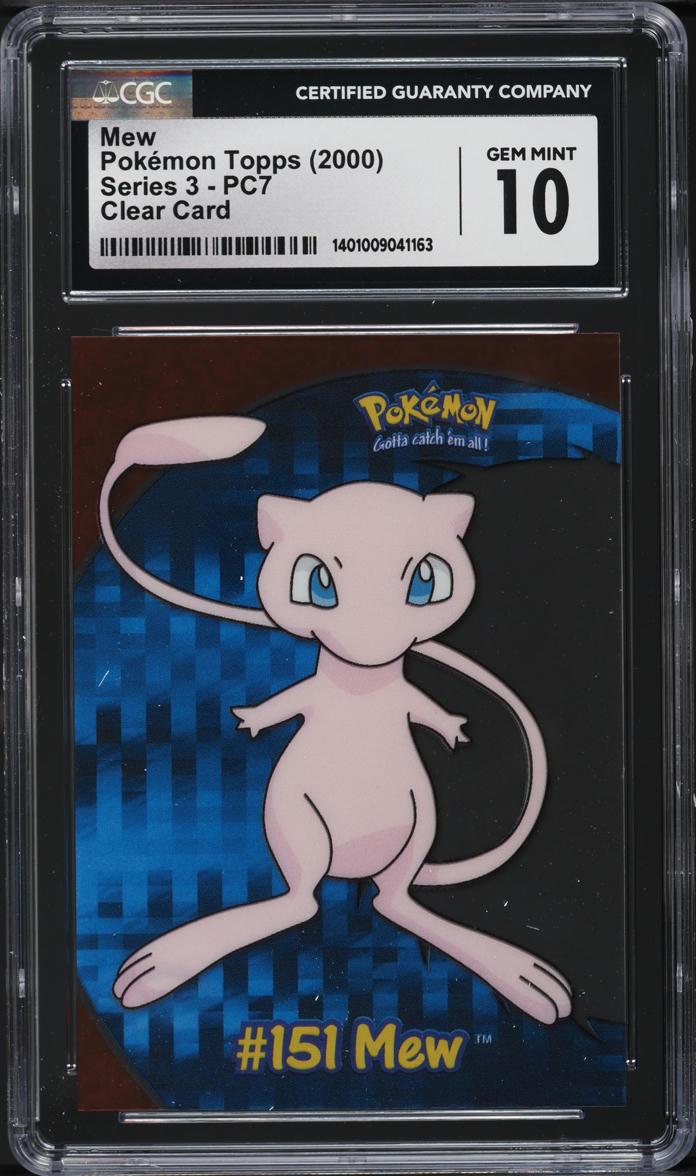 2000 Topps Pokemon TV Series 3 Clear Card Mew #PC7 CGC 10 GEM MINT on  Fanatics Collect