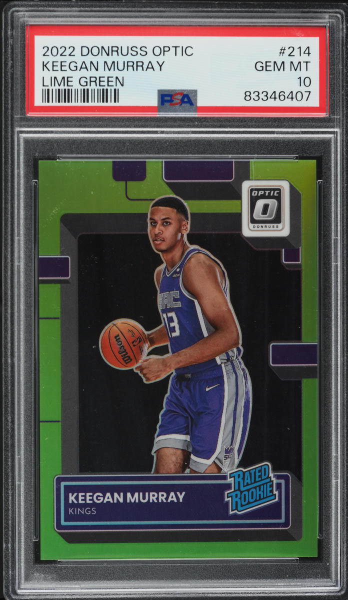 2022 Donruss Optic Lime Green Keegan Murray ROOKIE /149 #214 PSA 10 GEM MINT