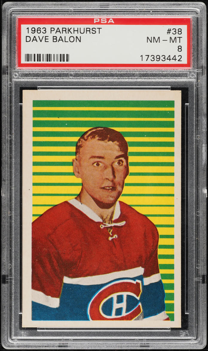 1963 Parkhurst Dave Balon #38 PSA 8 NM-MT