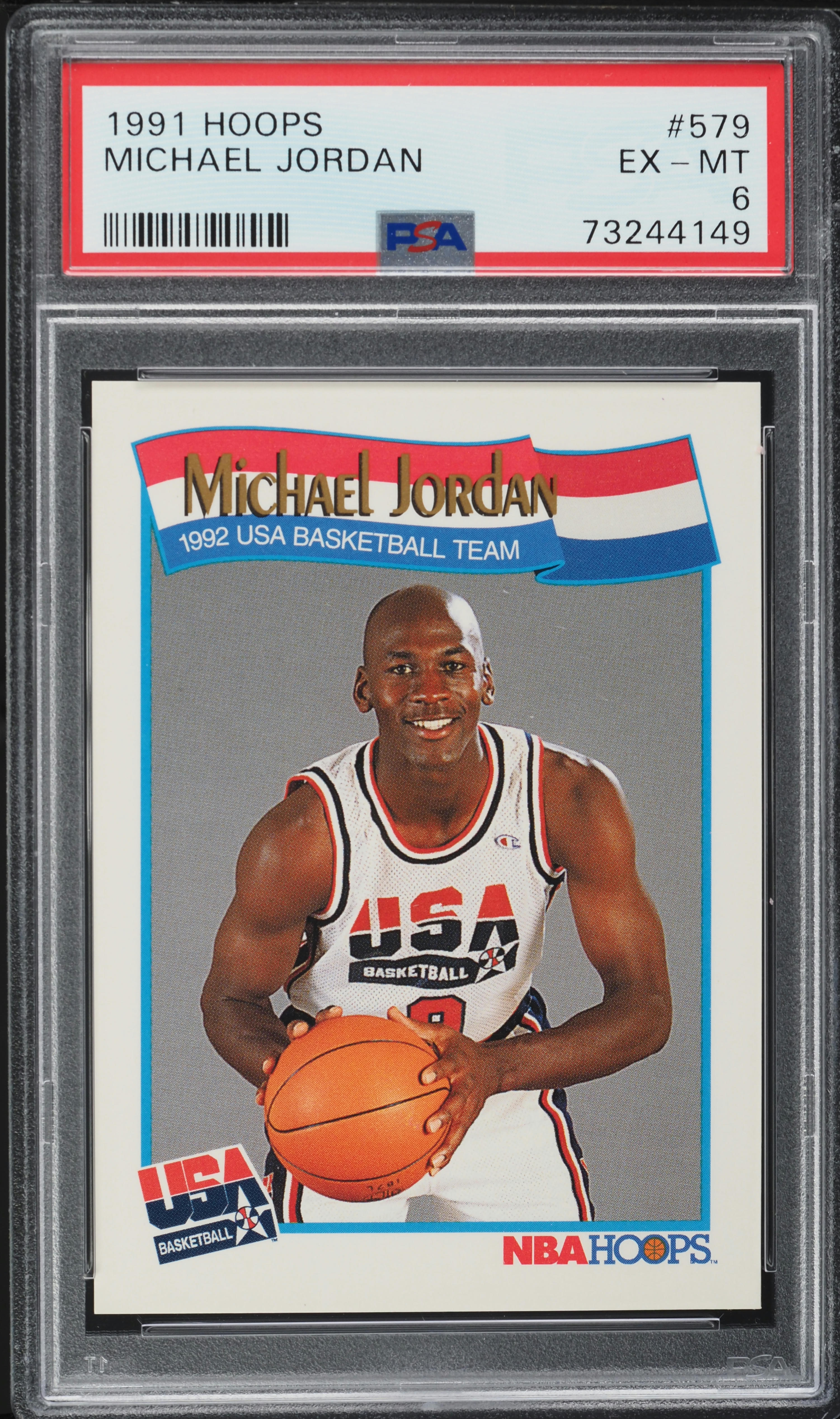 1991 Hoops USA Michael Jordan #579 PSA 6 EXMT on Fanatics Collect