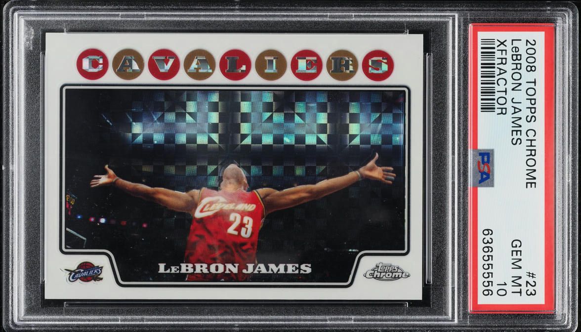 2008 Topps Chrome Xfractor LeBron James /288 #23 PSA 10 GEM MINT