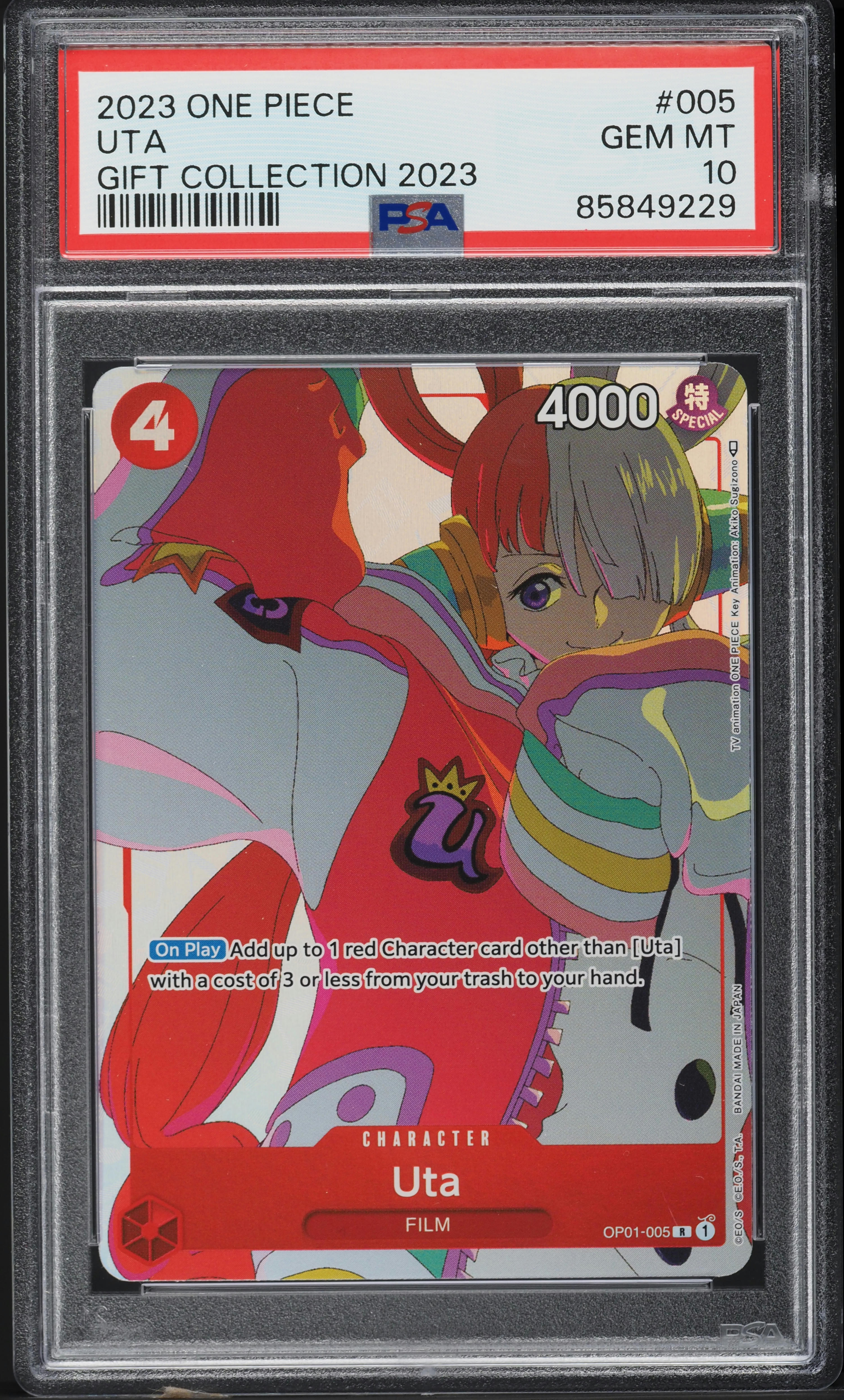 2023 One Piece Gift Collection '23 Uta #OP01-005 PSA 10 GEM MINT
