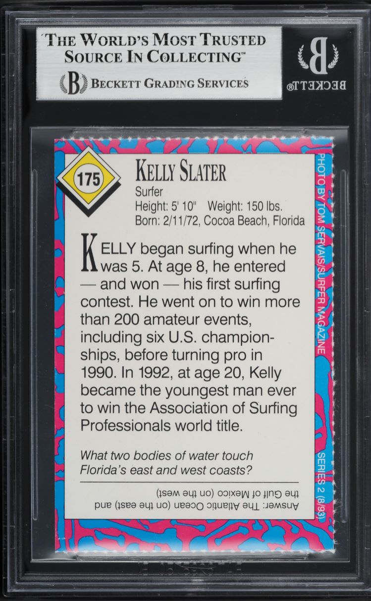 1993 Sports Illustrated For Kids II Kelly Slater #175 BGS 5 EX on