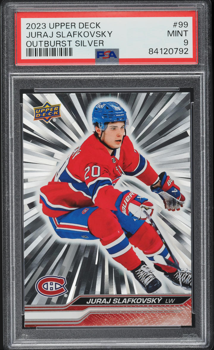2023 Upper Deck Outburst Silver Juraj Slafkovsky #99 PSA 9 MINT
