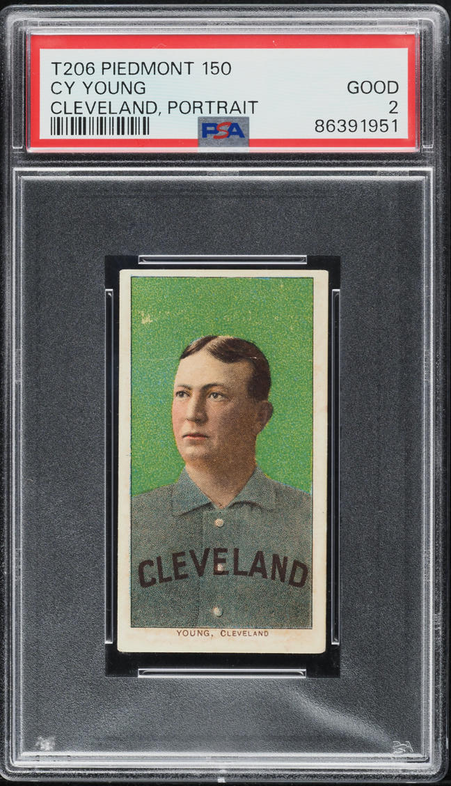 1909-11 T206 Cy Young CLEVELAND, PORTRAIT PSA 2 GD