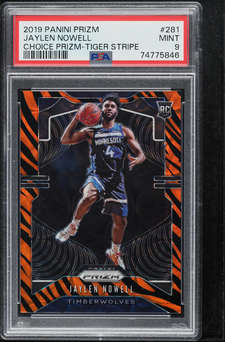 2019 Panini Prizm Choice Tiger Stripe Jaylen Nowell ROOKIE #281 PSA 9 MINT