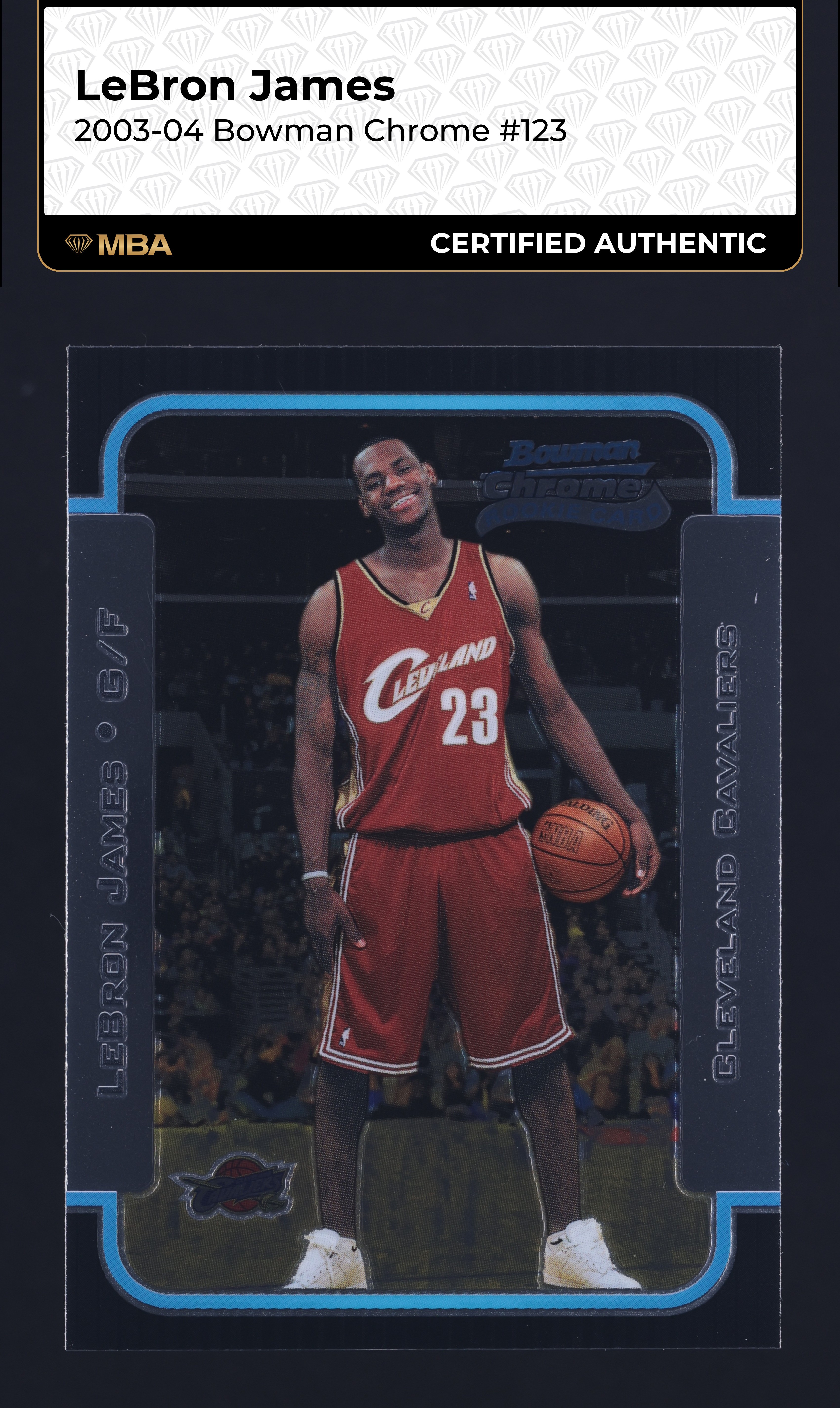 2003 Bowman Chrome LeBron James ROOKIE #123 MBA AUTH on Fanatics