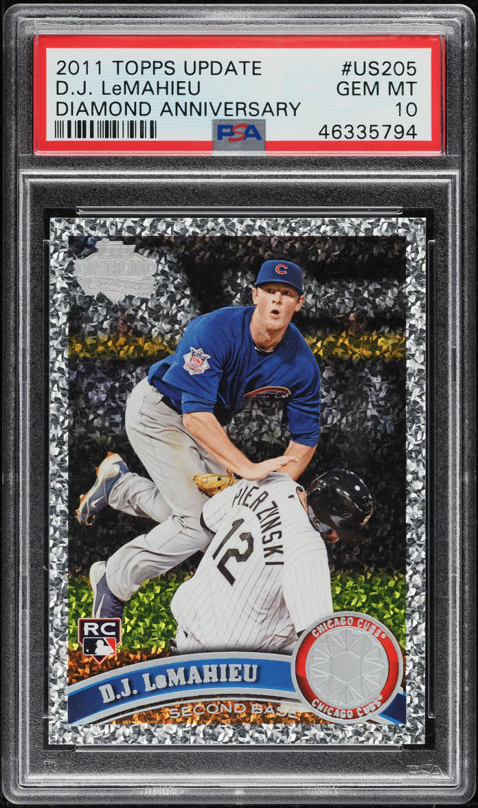 2011 Topps Update Diamond Anniversary D.J. LeMahieu ROOKIE #US205 PSA 10 GEM