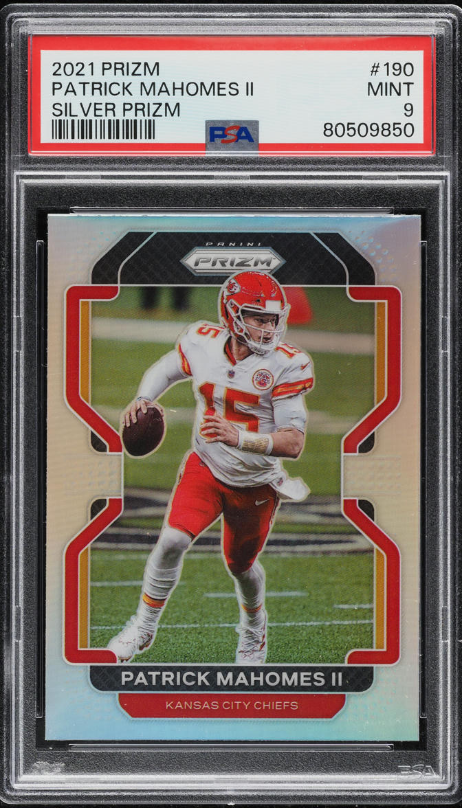 2021 Panini Prizm Silver Patrick Mahomes II #190 PSA 9 MINT on
