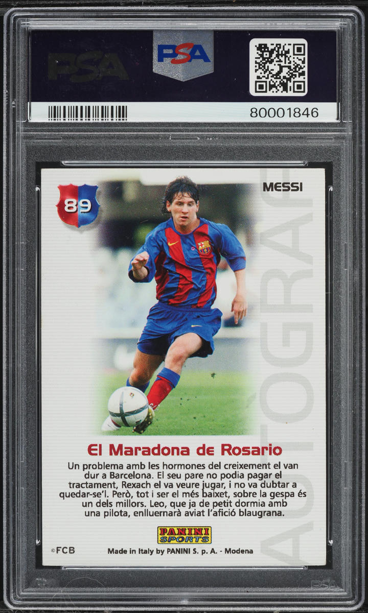 2004 Panini Sports Mega Cracks Barca Campio Lionel Messi ROOKIE #89 PSA 4 VGEX