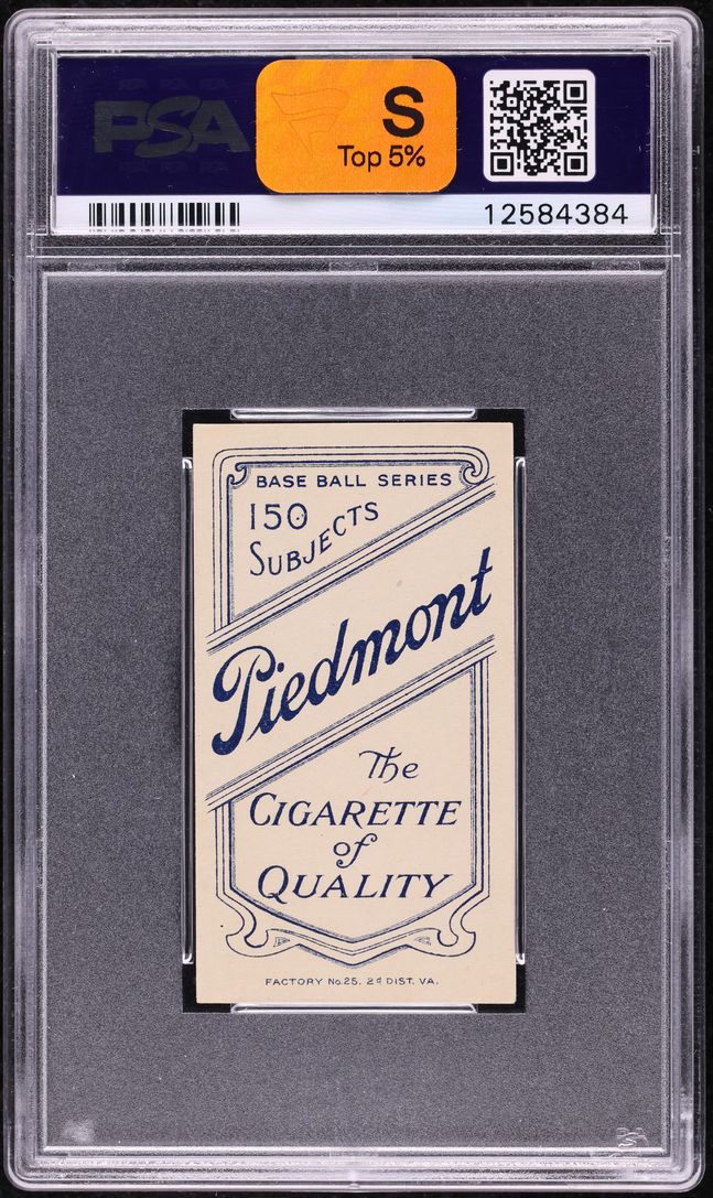1909-11 T206 Heinie Wagner BAT ON LEFT SHOULDER, PIEDMONT PSA 6 EXMT