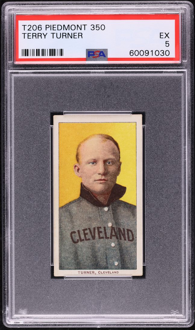 1909-11 T206 Terry Turner PIEDMONT PSA 5 EX