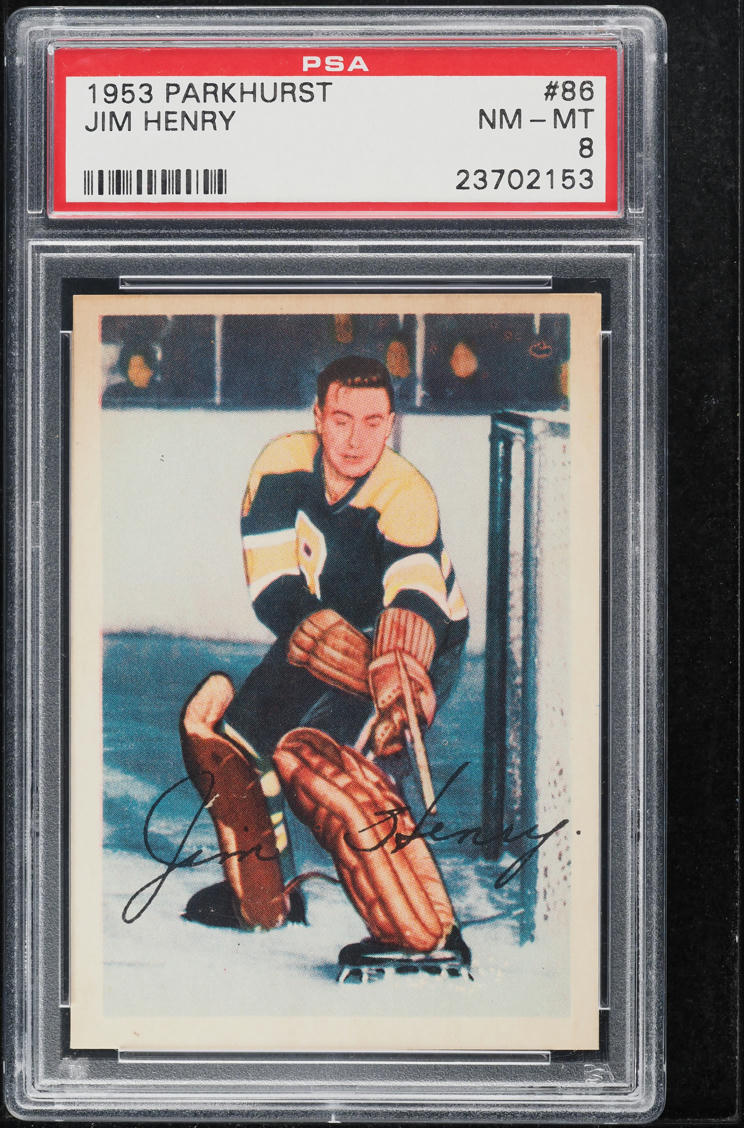 1953 Parkhurst Jim Henry #86 PSA 8 NM-MT
