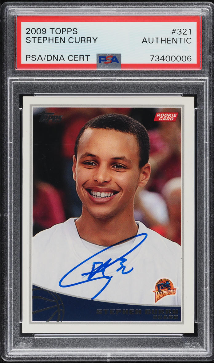 2009 Topps Basketball Stephen Curry ROOKIE AUTO #321 PSA/DNA AUTH