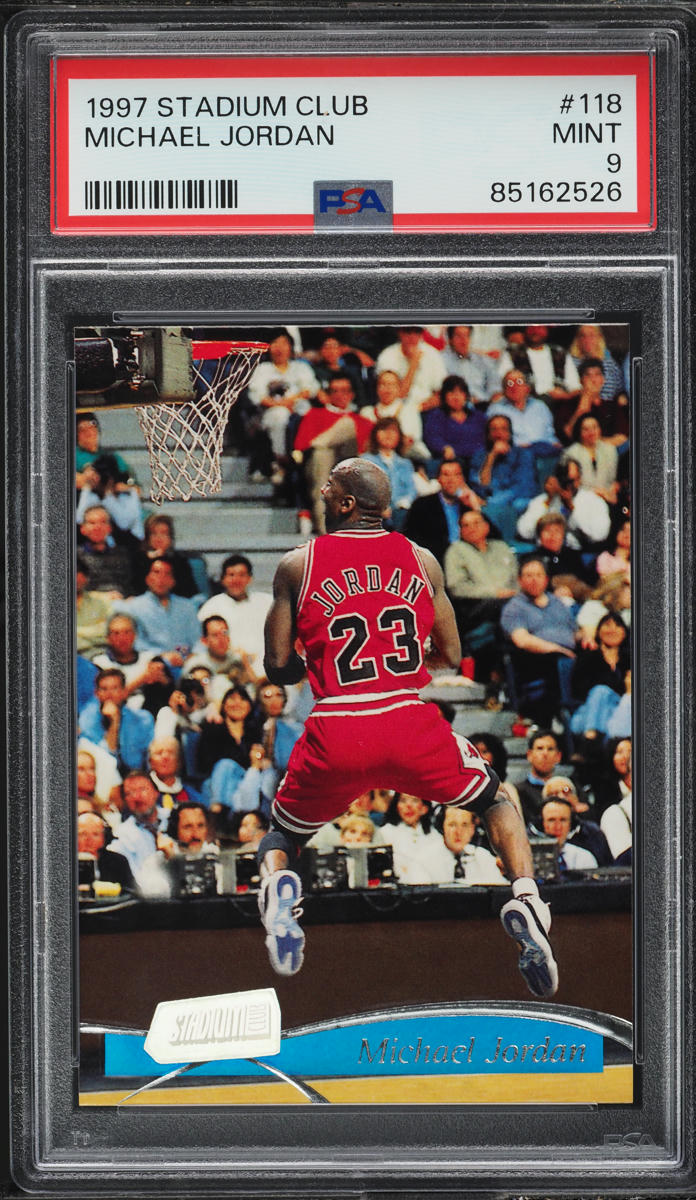 1997 Stadium Club Basketball Michael Jordan #118 PSA 9 MINT on