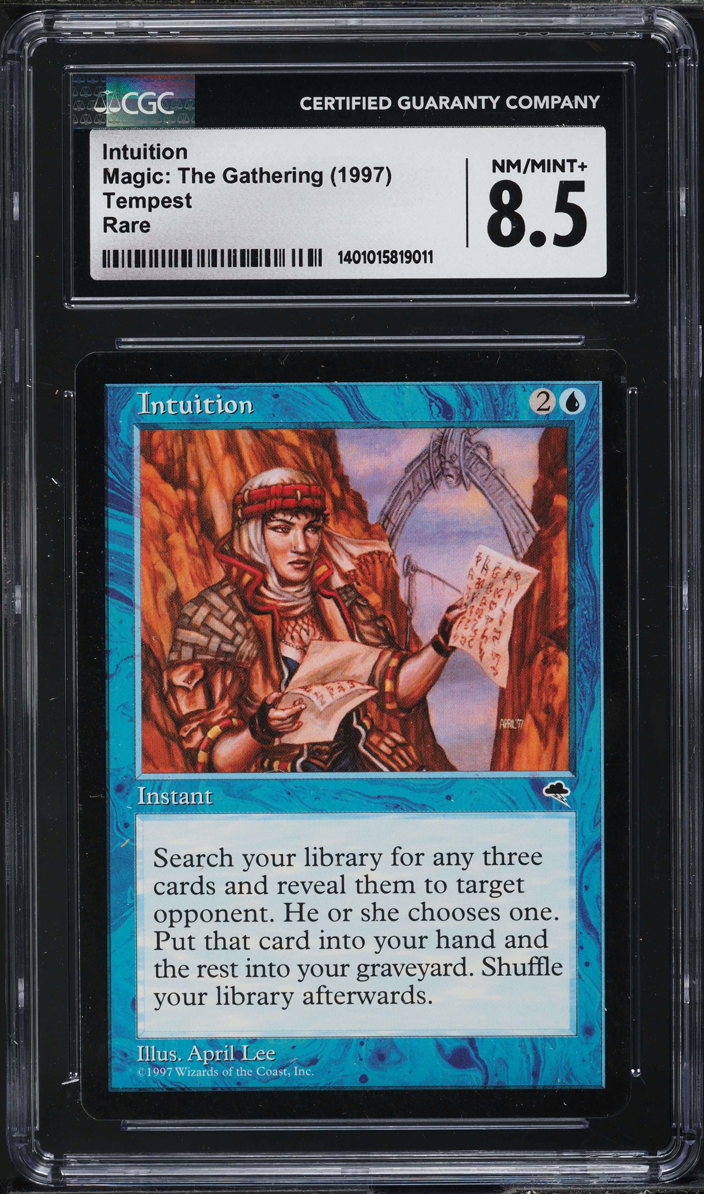 1997 Magic The Gathering MTG Tempest Intuition CGC 8.5 NM-MT+ on