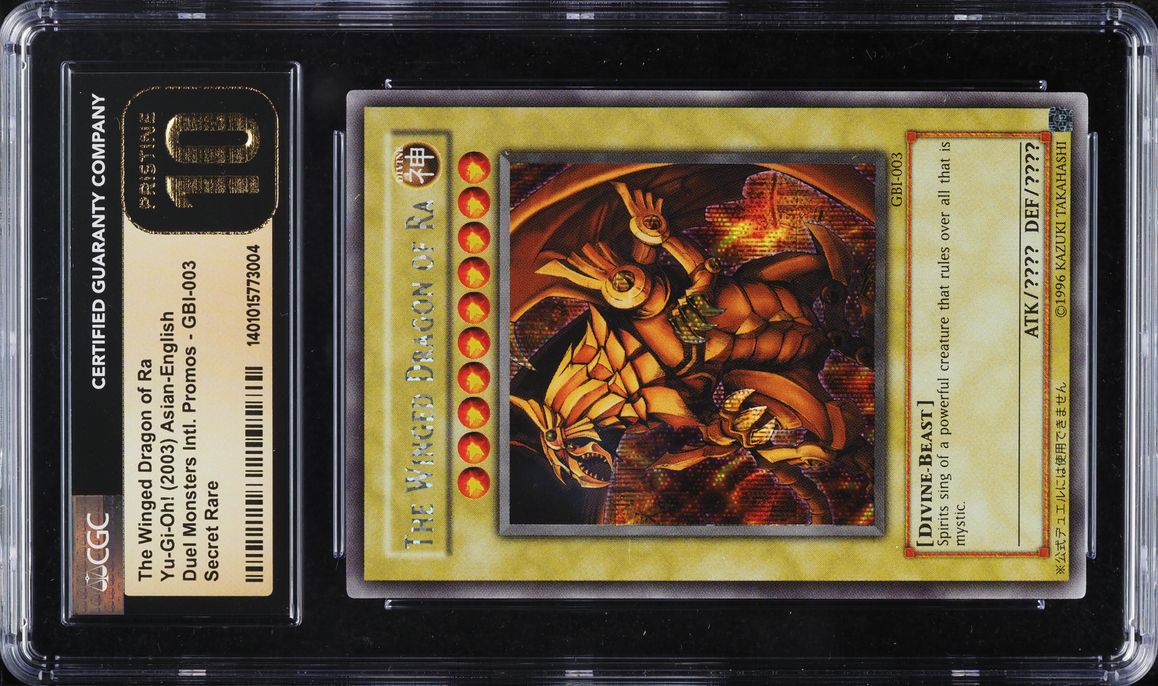 2003 Yu-Gi-Oh! Duel Monsters Promo The Winged Dragon Of Ra #GBI-003 CGC 10