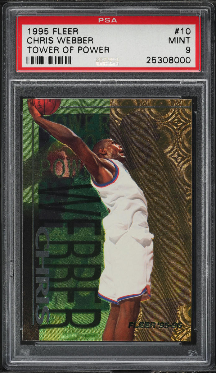 1995 Fleer Tower Of Power Chris Webber #10 PSA 9 MINT