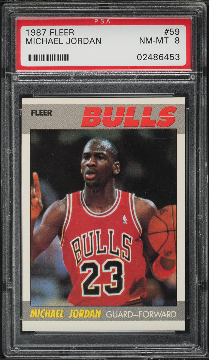 1987 Fleer Basketball Michael Jordan #59 PSA 8 NM-MT