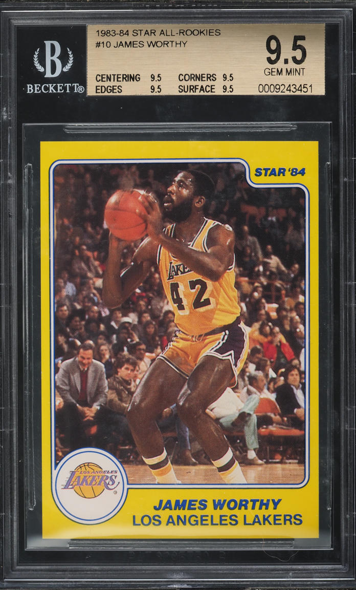 1983-84 Star All-Rookies James Worthy ROOKIE #10 BGS 9.5 GEM MINT
