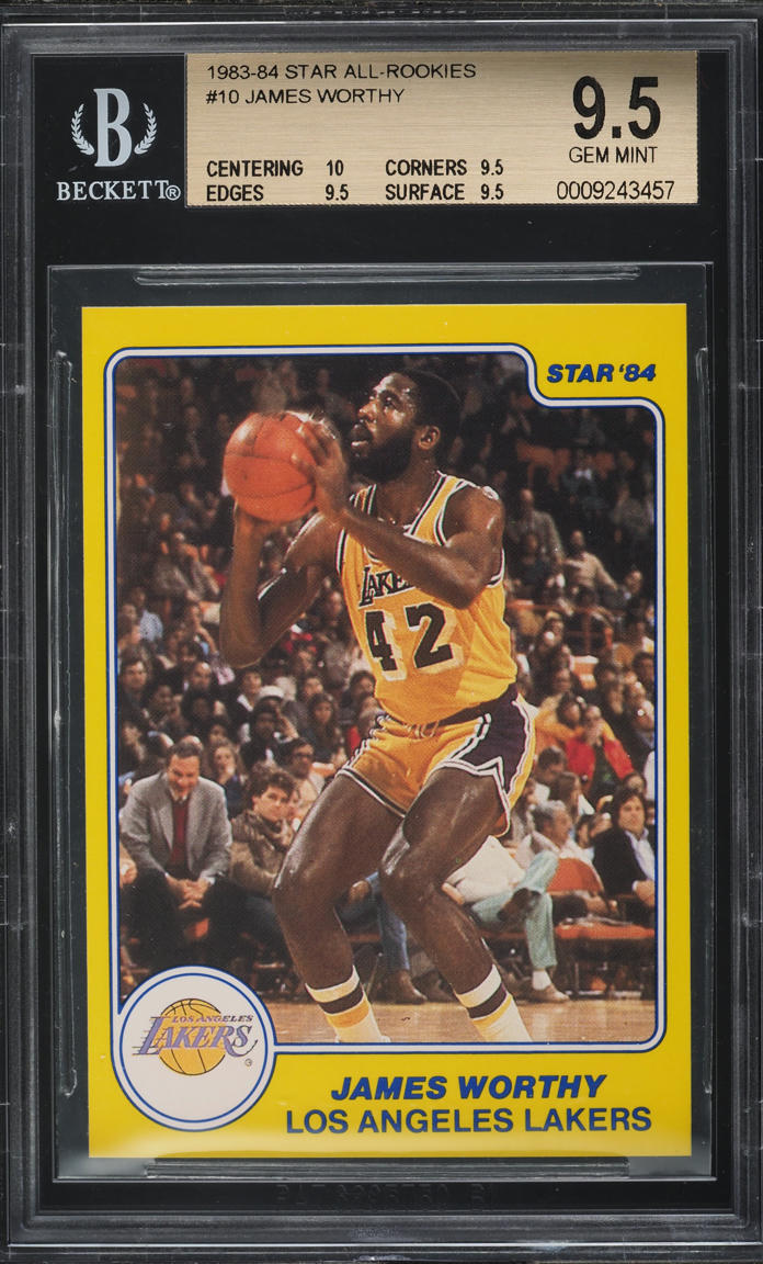 1983-84 Star All-Rookies James Worthy ROOKIE #10 BGS 9.5 GEM MINT