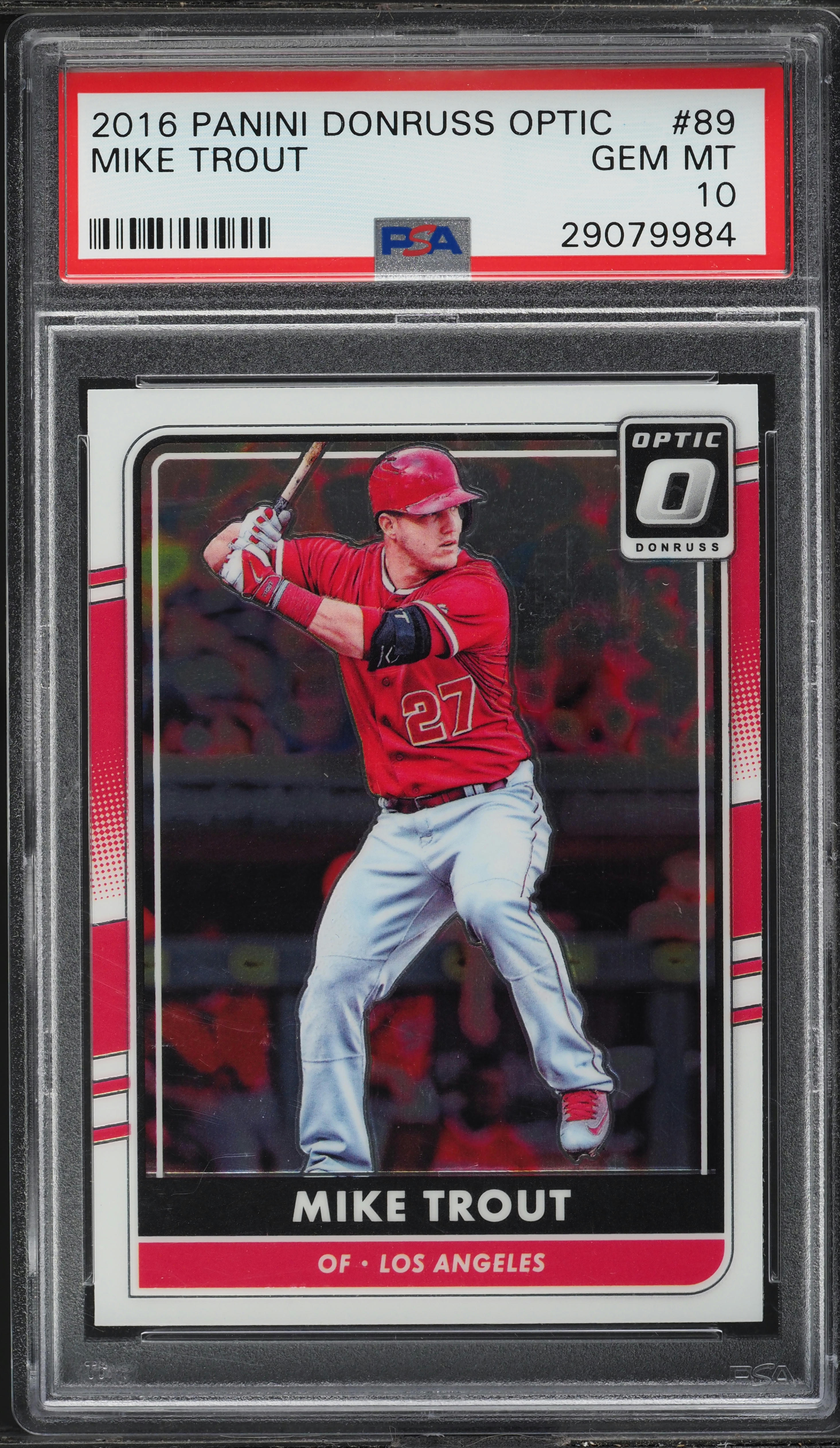 2016 Donruss Optic Mike Trout #89 PSA 10 GEM MINT on Fanatics Collect