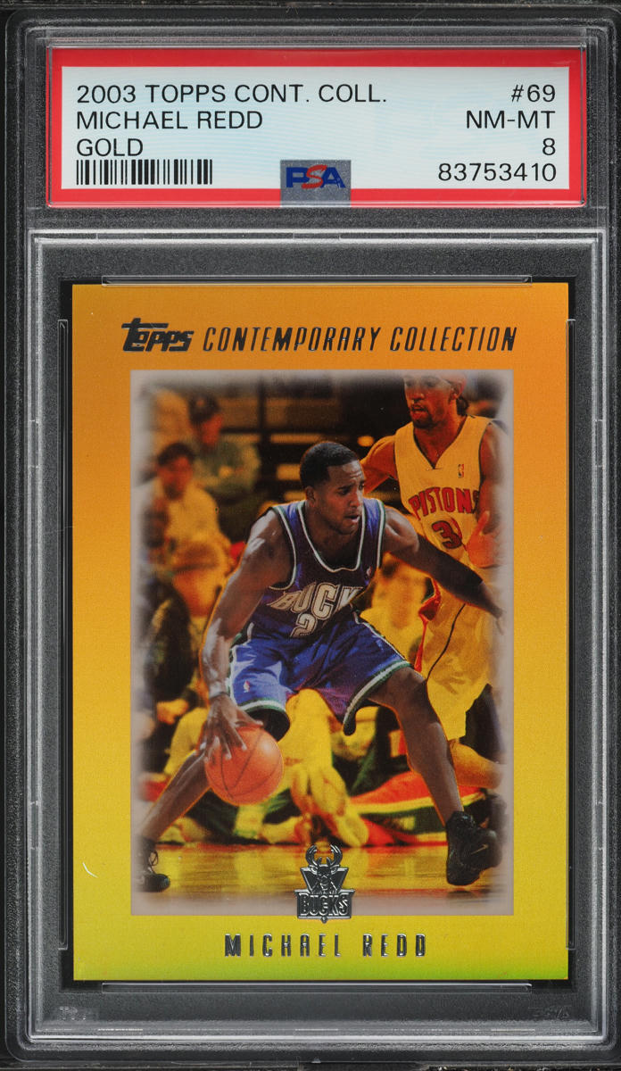 2003 Topps Contemporary Collection Gold Michael Redd /25 #69 PSA 8 NM-MT