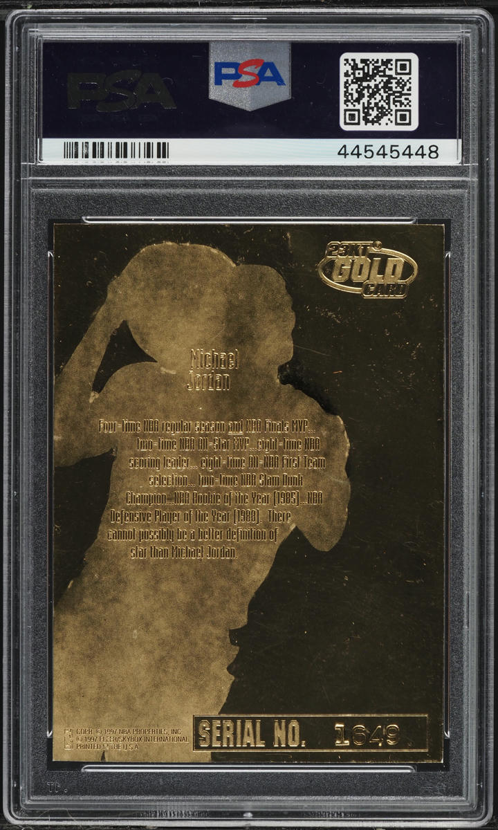 1997 Ultra 23kt Gold Starring Role Michael Jordan PSA 9 MINT