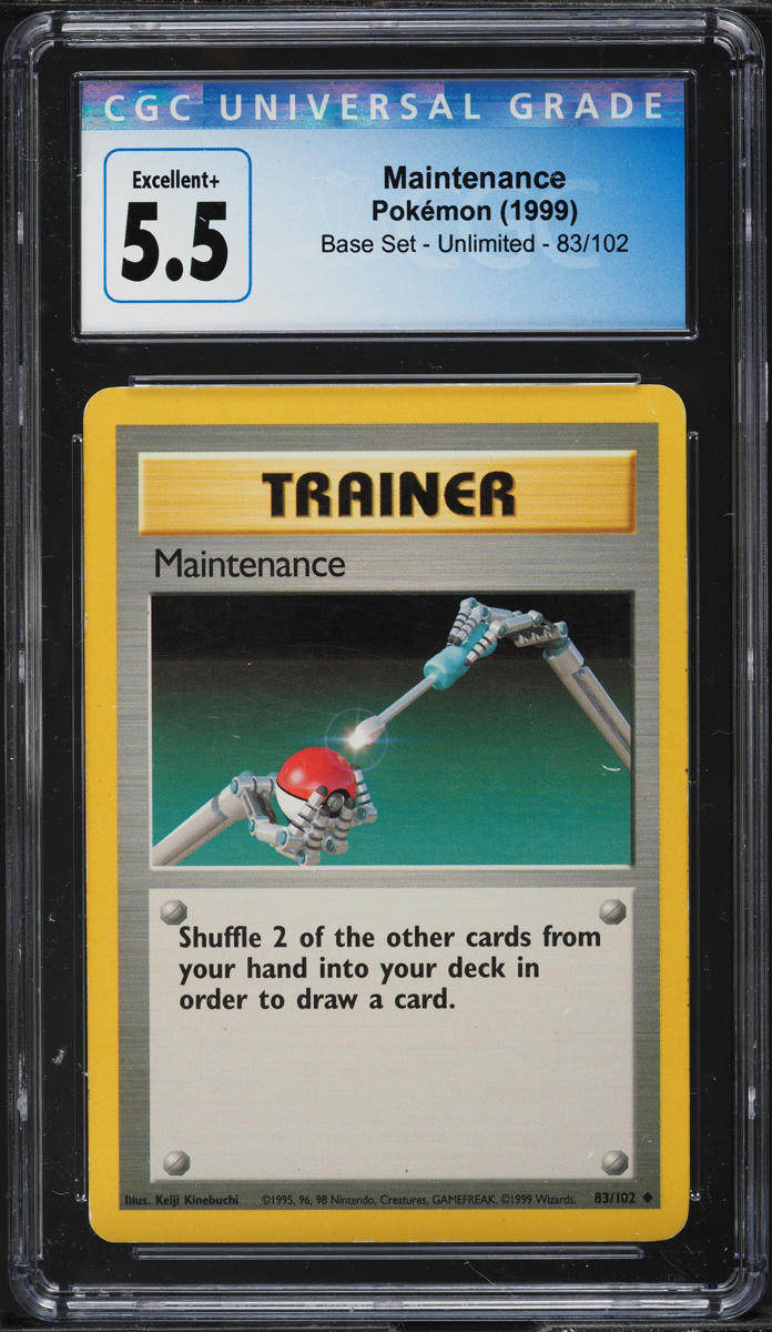 1999 Pokemon Base Set Maintenance #83 CGC 5.5 EX+