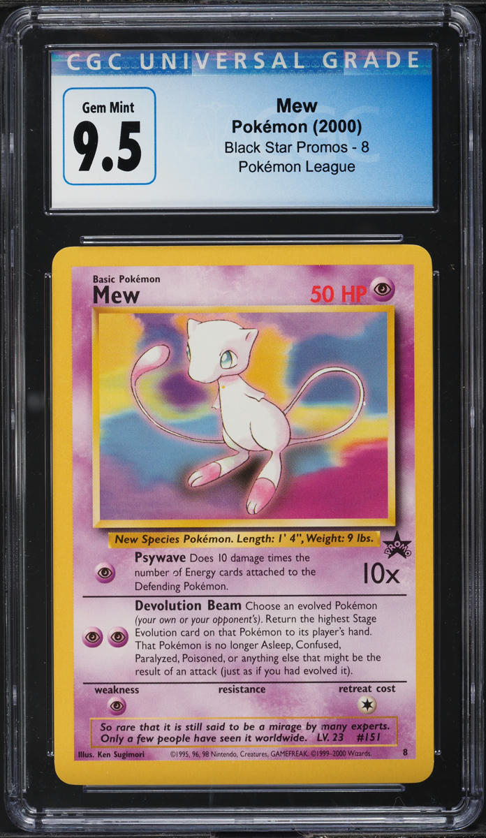 pokemon card promo mew EX #003 EXTENDED ART Raycardza Psychic / 50 / Basic Attack 1 PSA 10 1999 Japanese Ancient