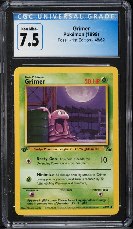 1995 grimer pokemon card value Pokmon 1995 grimer base set Tcg