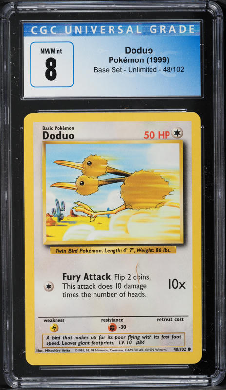1995 doduo pokemon card value Common Card Type Doduo [Green Back] #84 Prices
