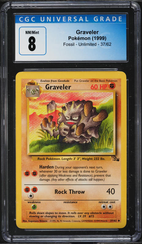 2005 Pokemon Japanese Mirage Forest 1st Edition Graveler #051 CGC