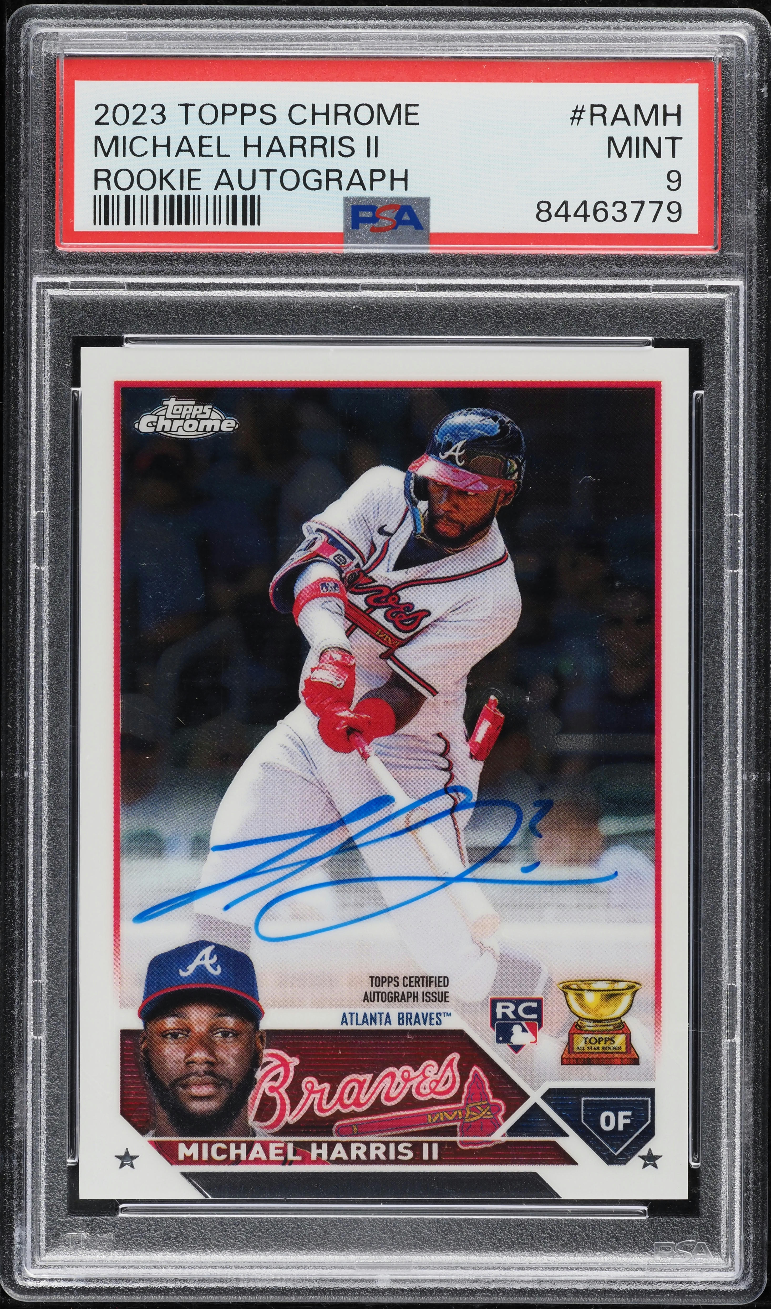 2023 Topps Chrome Michael Harris II ROOKIE AUTO #RAMH PSA 9 MINT