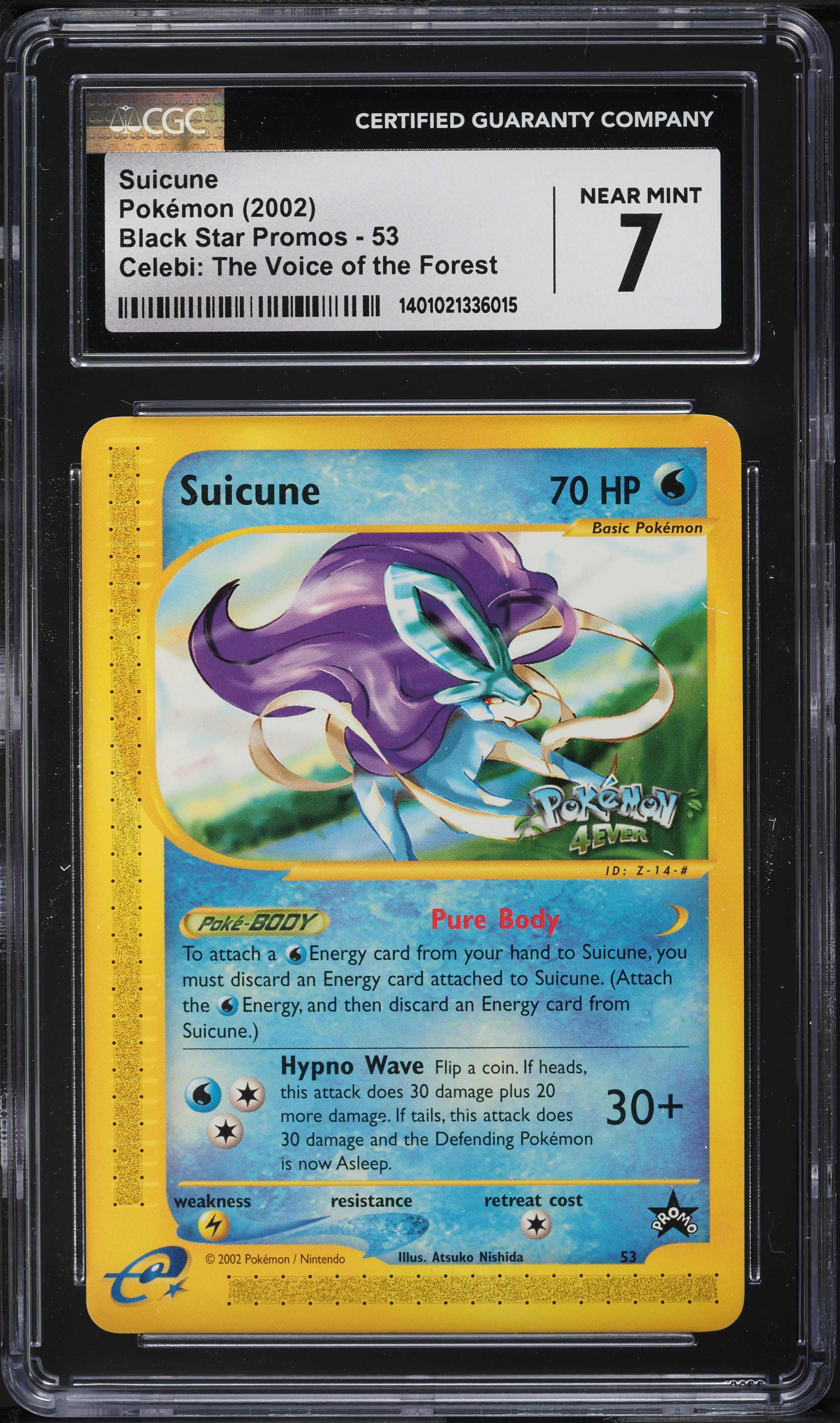 2002 Pokemon Black Star Promo Suicune #53 CGC 7 NRMT