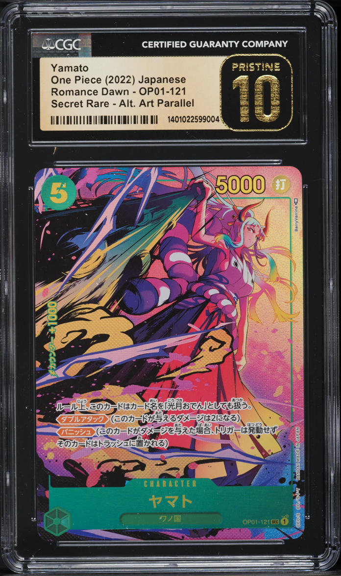 2022 One Piece Japanese Romance Dawn Yamato #OP01-121 CGC 10