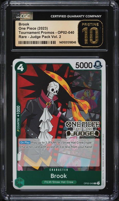 2023 One Piece Promo Judge Pack Volume 2 Brook #OP02-040 CGC 10 GEM MINT on  Fanatics Collect